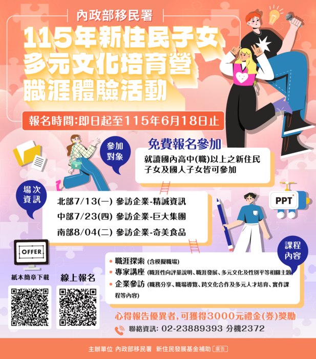 115年新住民子女多元文化培育營-職涯體驗圖片